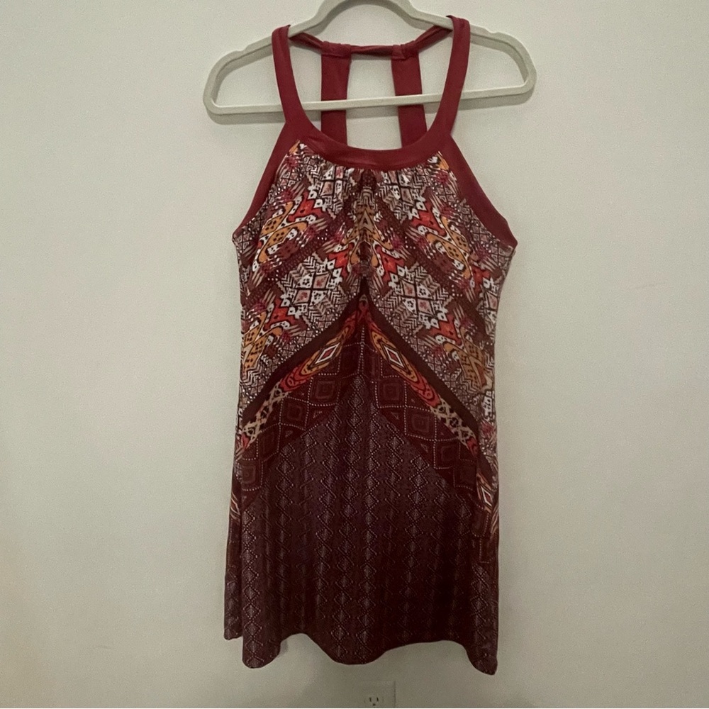 Prana Cantine Crushed Cran Marrakesh Halter Strap Athletic Dress Size XL